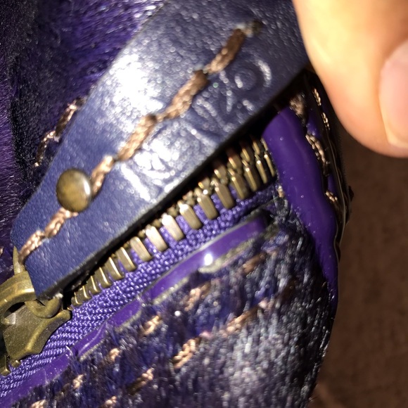 KENZO Purple Suede and Ponyhair Weekender Tote Bag - Picture 11 of 12